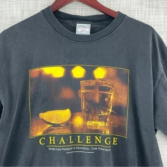 Vintage All Sport Tag Size XL Short Sleeve Motivational shirt y2k 2002 9321 - Picture 4 of 8